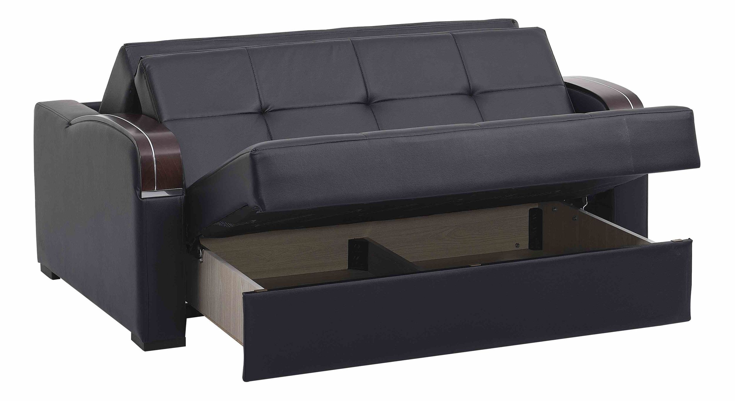 Sleep Plus PU Convertible Loveseat
