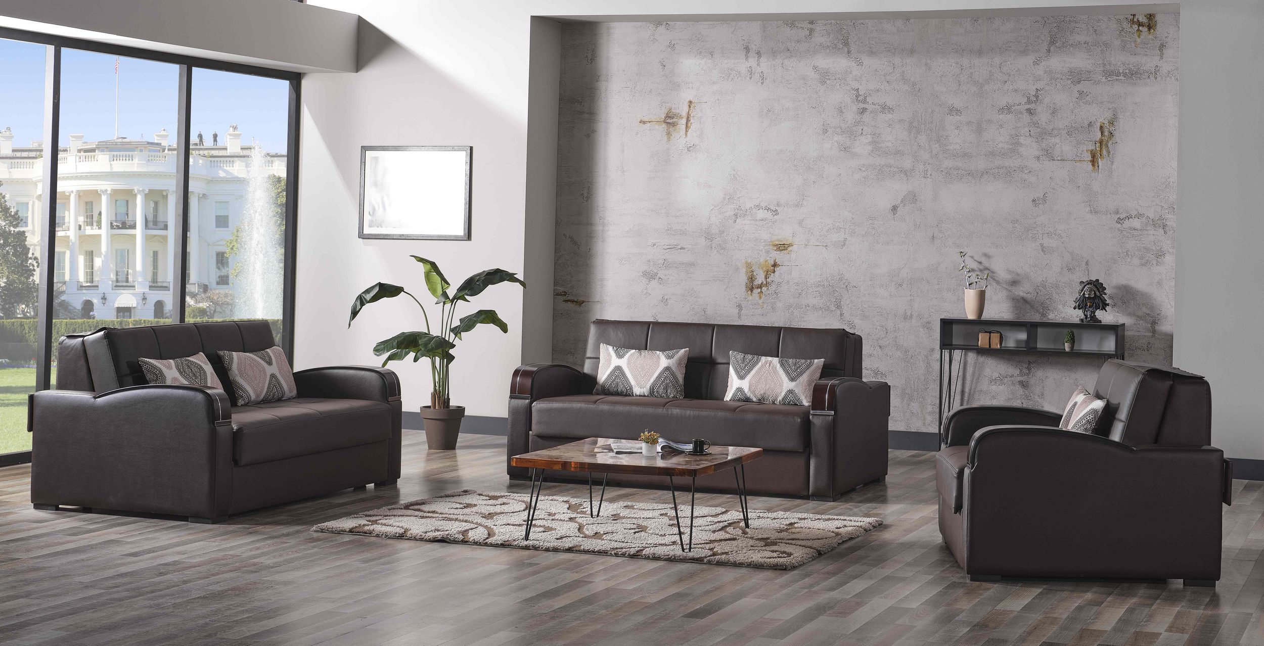 Sleep Plus PU Living Room Set