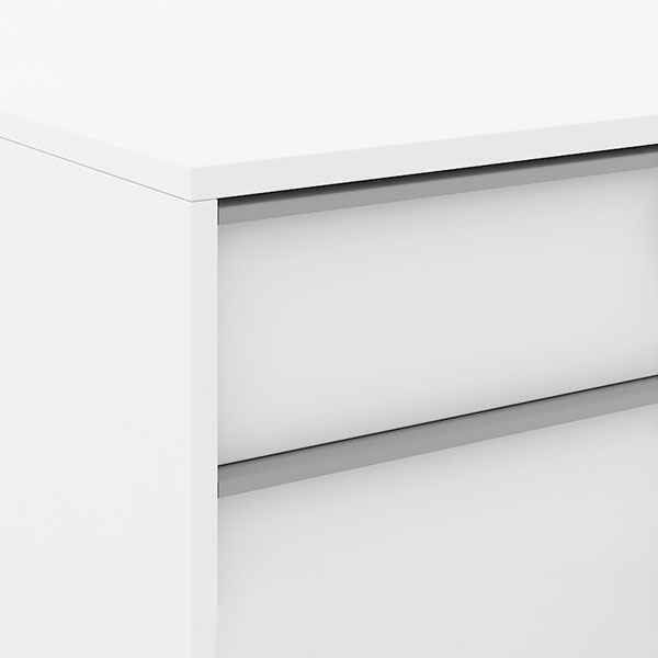 Nova W11.7" Mobile White 3-Drawer Storage Pedestal