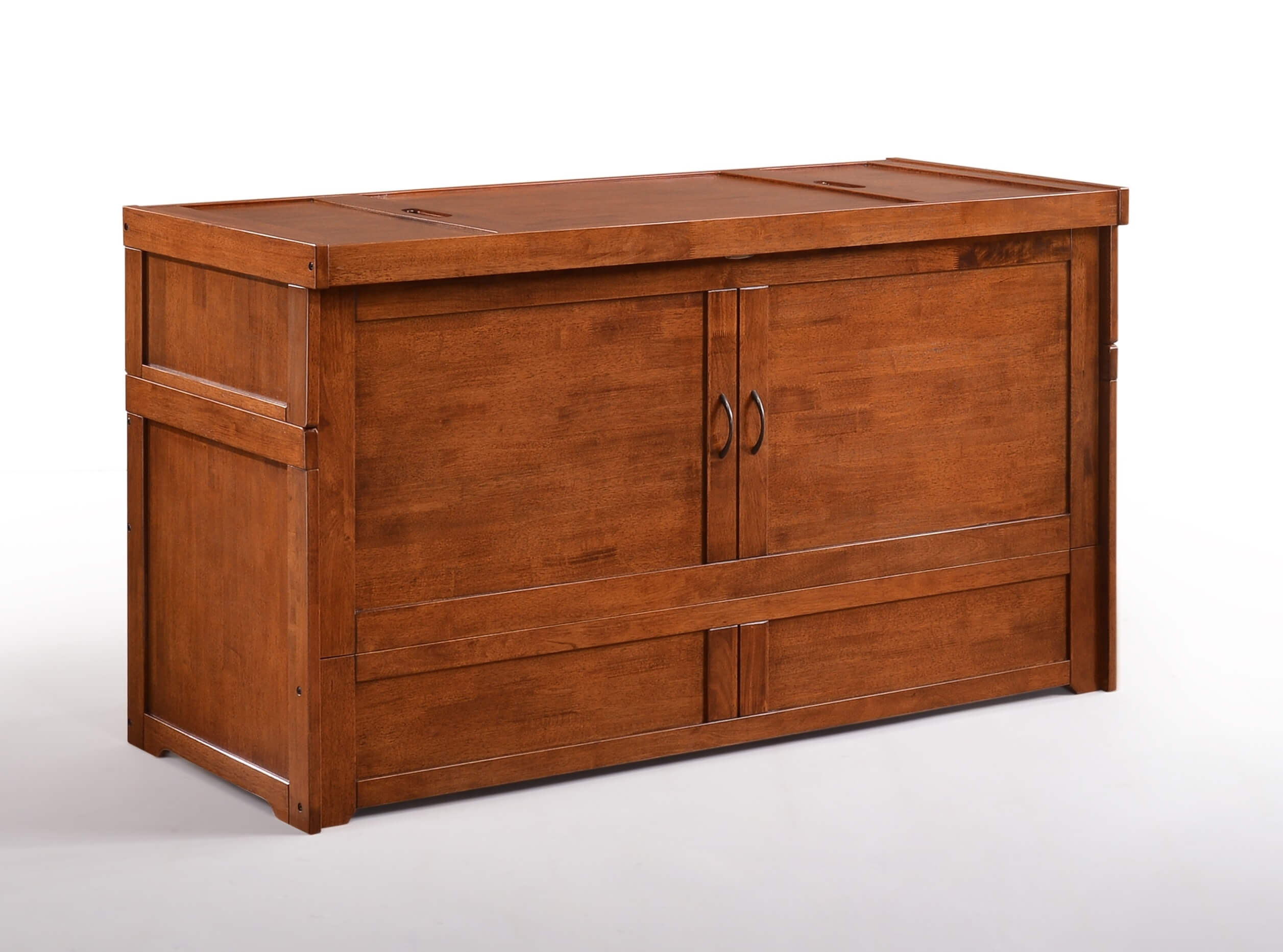 Clover Wood Murphy Cabinet Bed w/Mattress