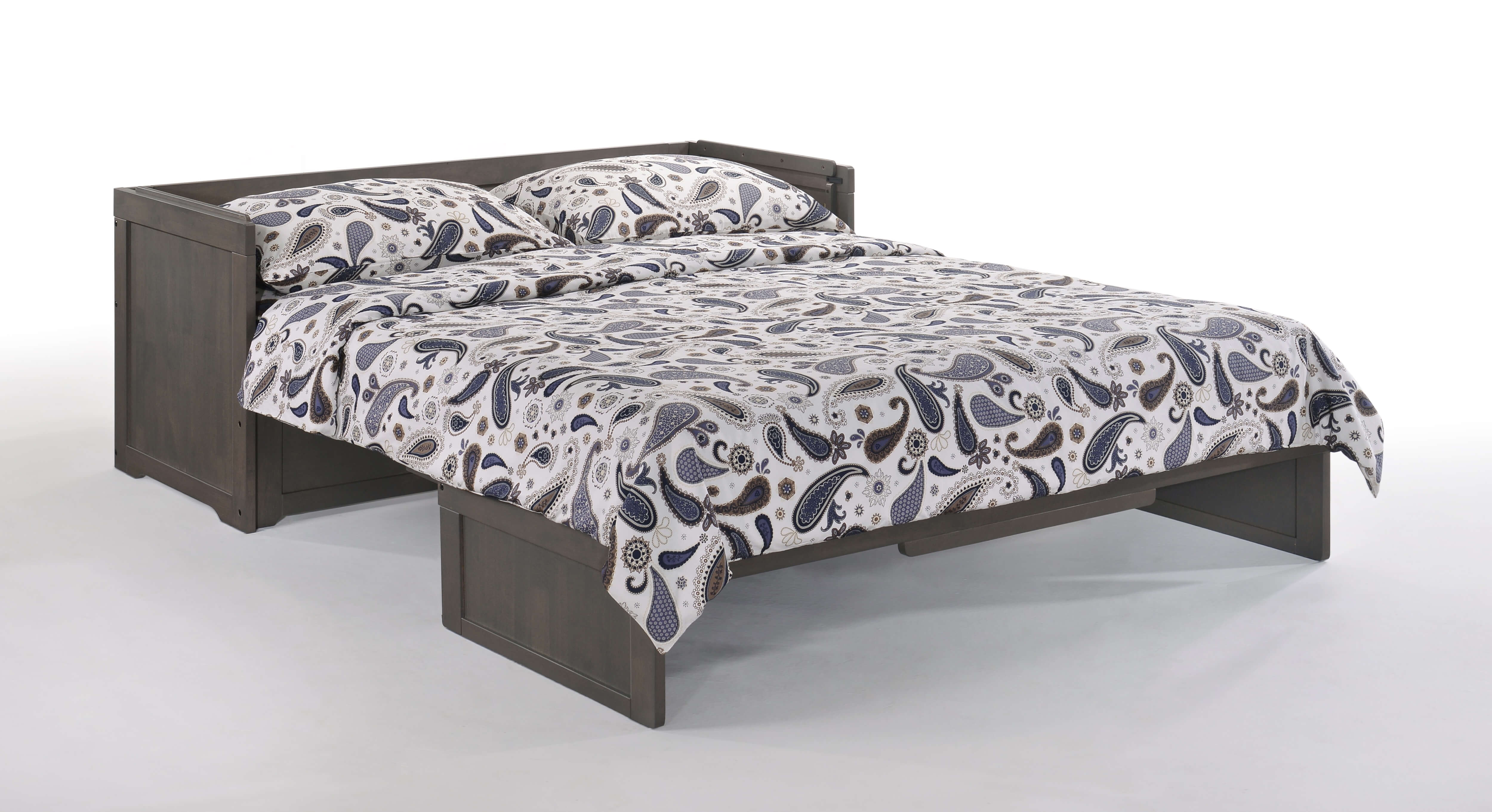 Cube Wood Murphy Cabinet Bed w/Mattress