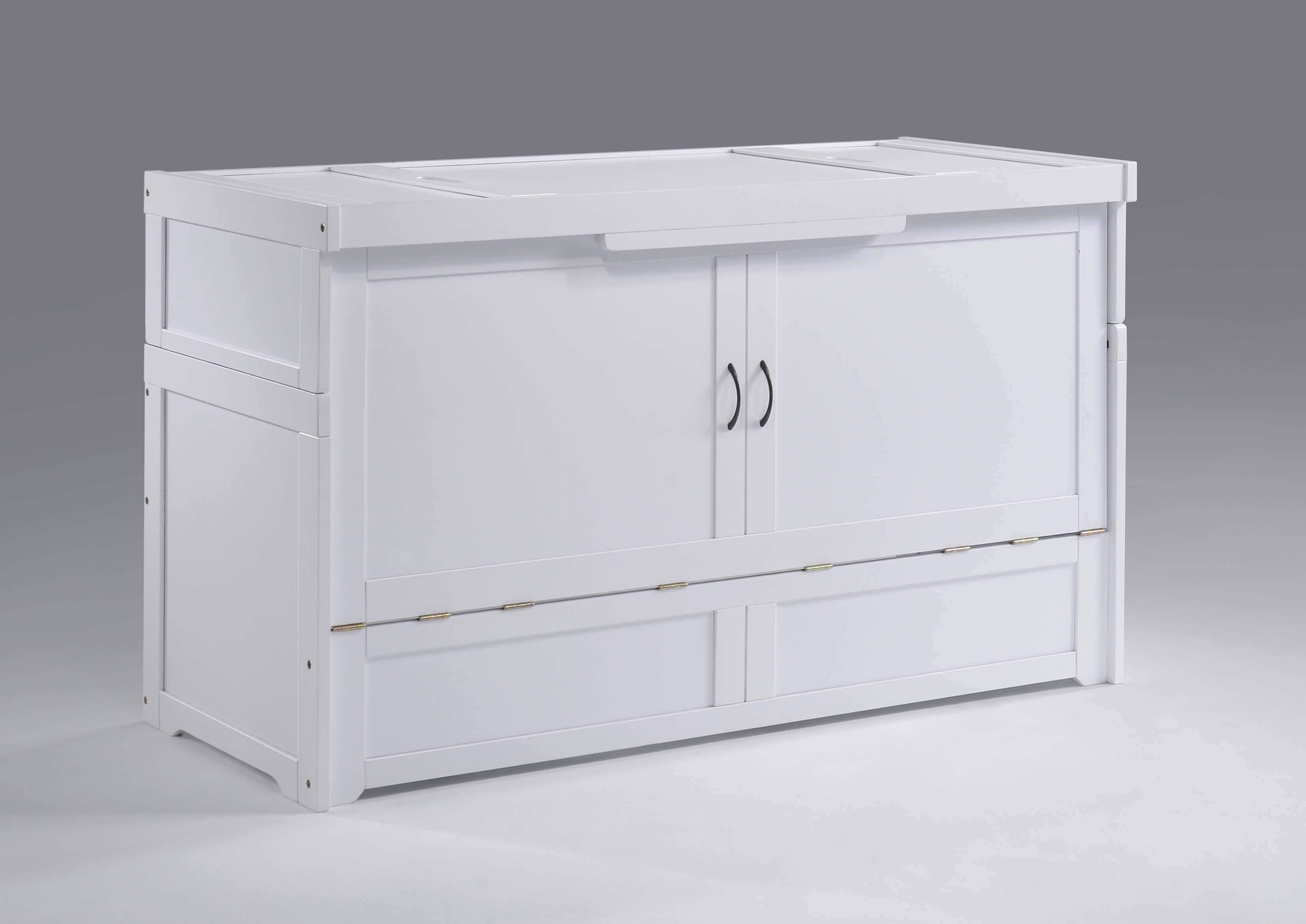 Cube Wood Murphy Cabinet Bed