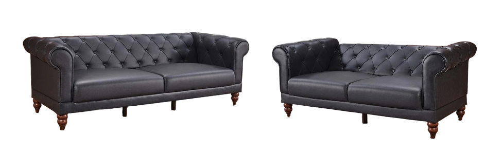 Muse PU Sleeper Living Room Set