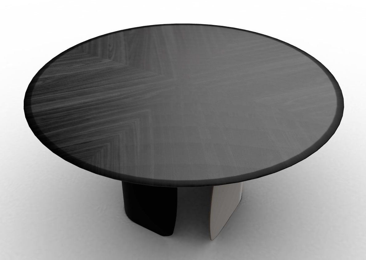 Twins Metal/Veneer Round Dining Table
