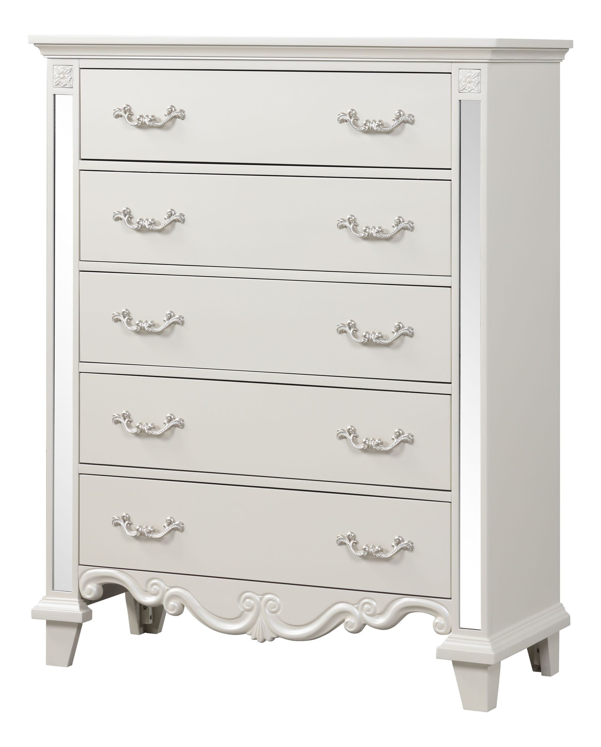 Sonia Bedroom Set with Faux Leather Upholstered Headboard & Storage Drawers