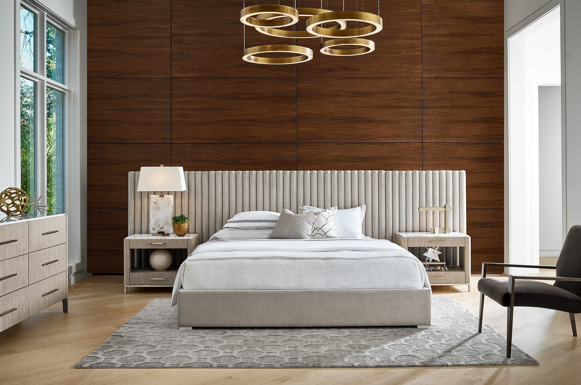 Decker Wall Fabric Platform Bed