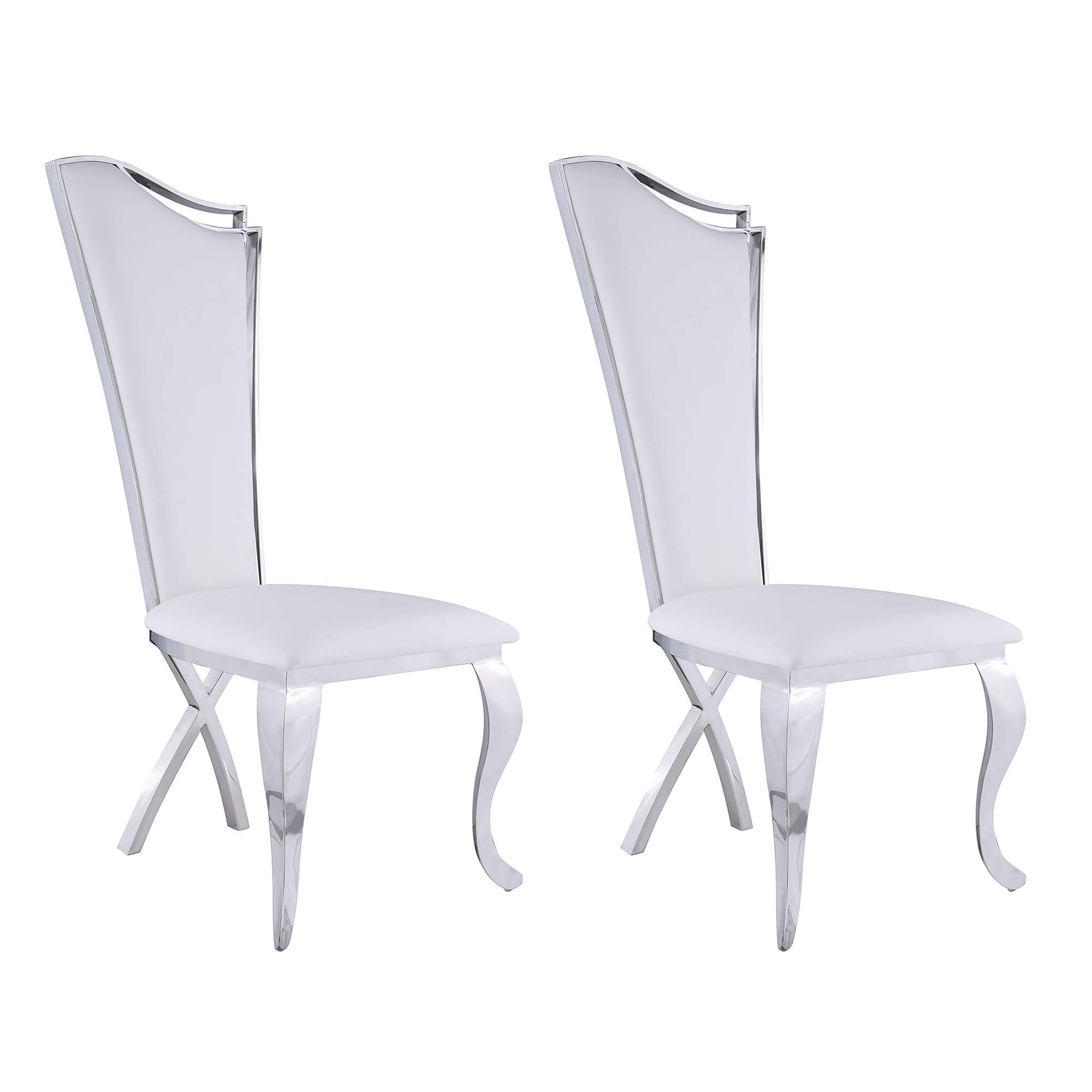 Nadia Contemporary Design Tall Back Farbic Side Chair