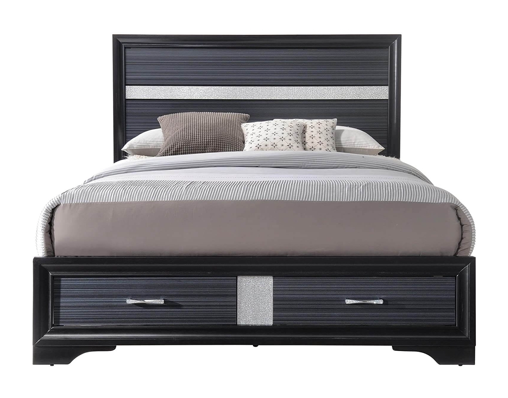 Naima Wood/Wood Veneer Storage Platform Bed