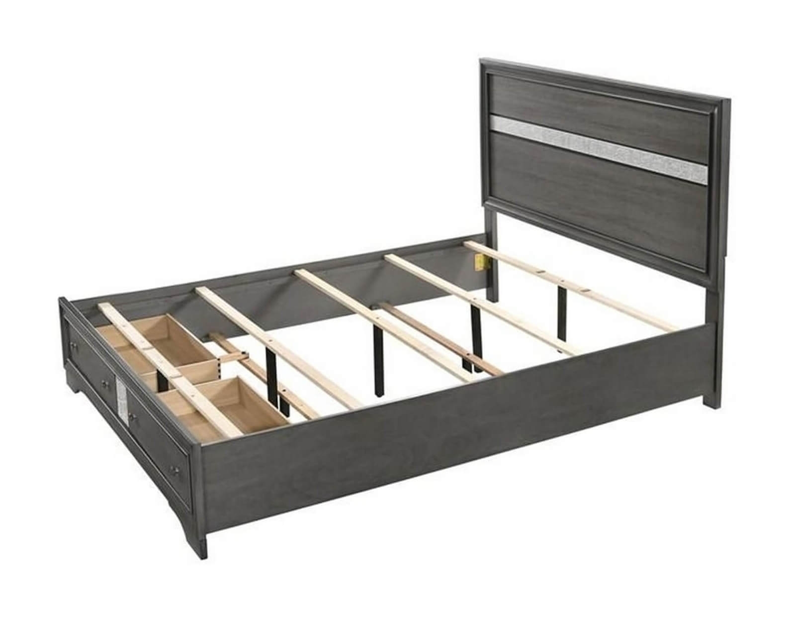 Naima Wood/Wood Veneer Storage Platform Bed