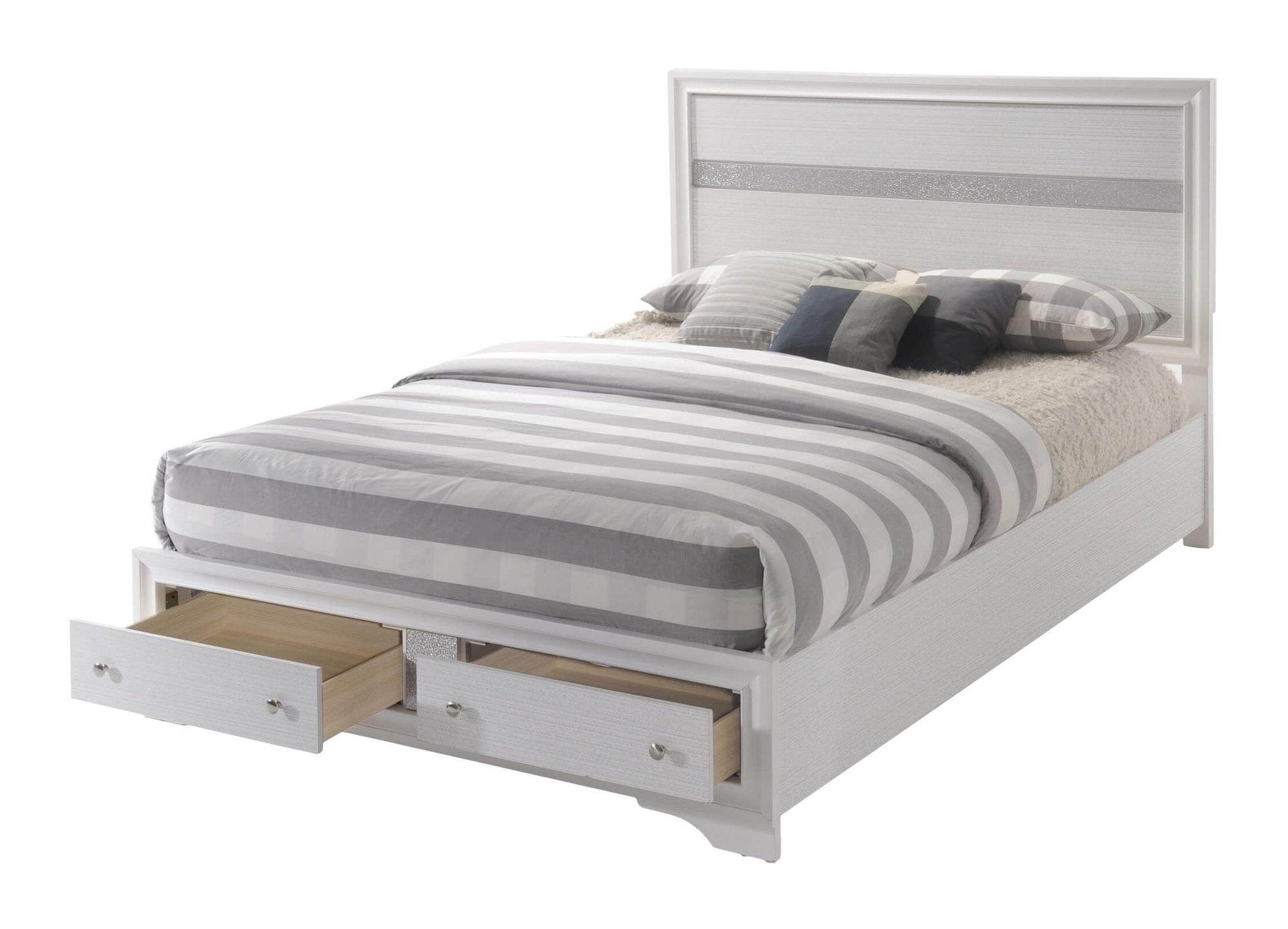 Naima Wood/Wood Veneer Storage Platform Bedroom Set