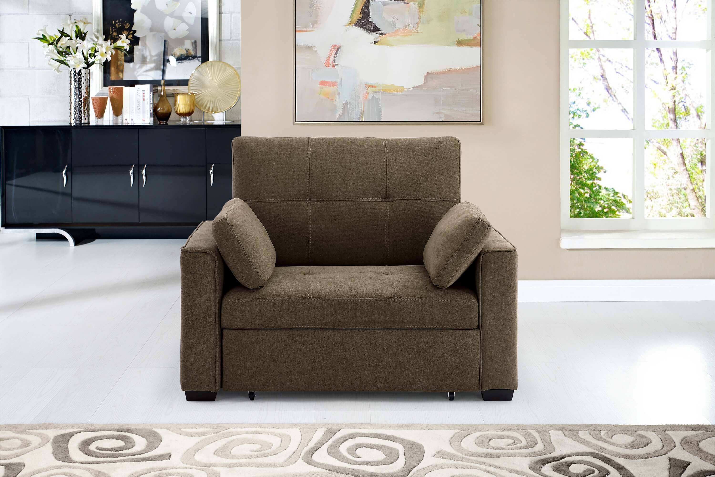 Nantucket Polyester Fabric Twin Sofa Sleeper