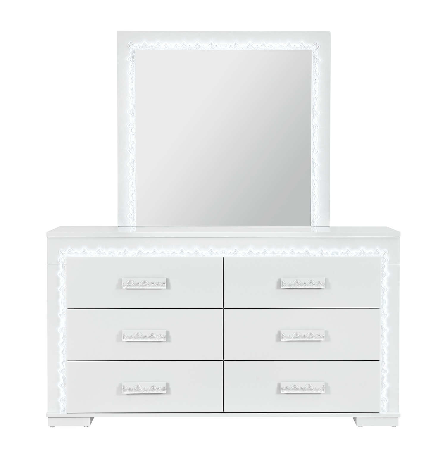Naomi 6-Drawer Double Dresser with LED