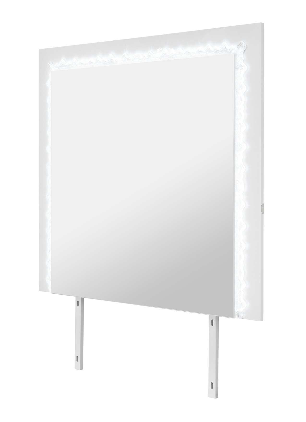 Naomi Platform Bedroom Set with LED and Marble Headboard