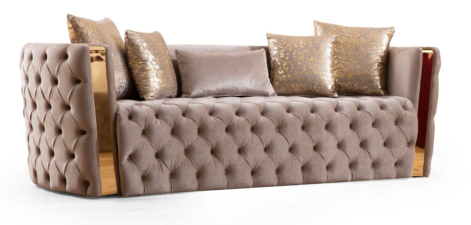 Naomi Tufted Velvet Living Room Set