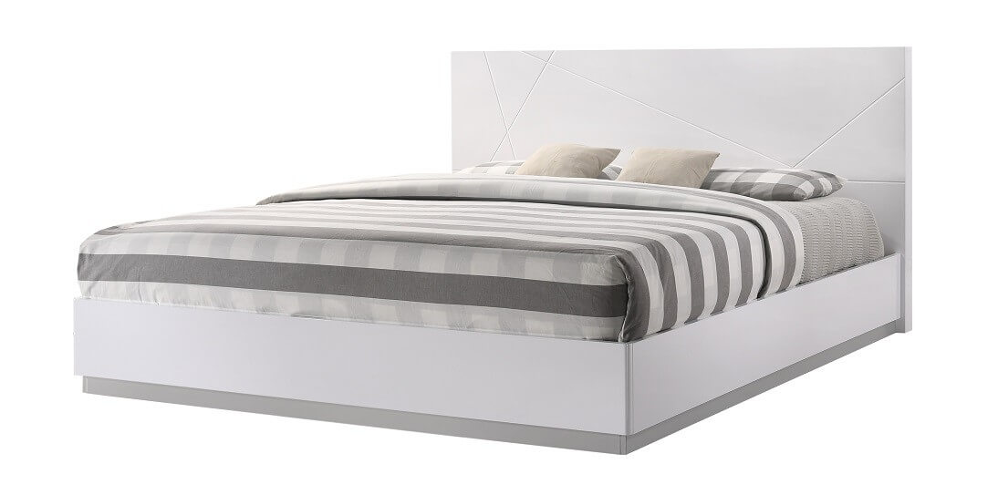 Naples Modern Lacquer Twin Size Platform Bed
