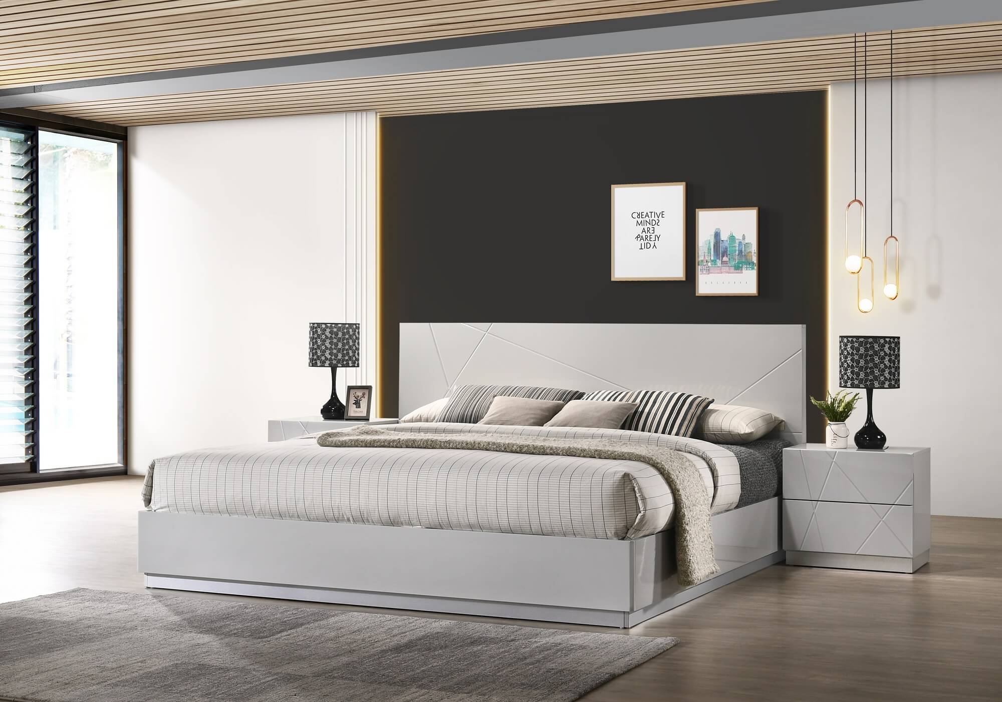 Naples Modern Platform Bed, Twin Size