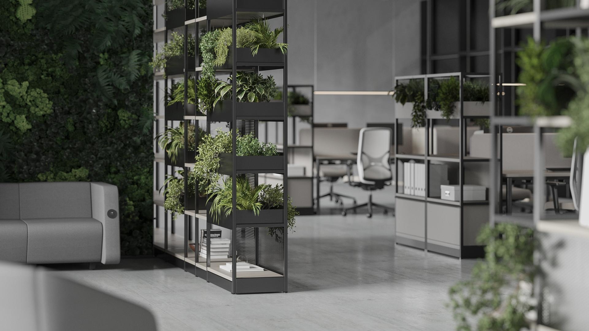 COMBUS Modular Shelving System designed for offices and other environments