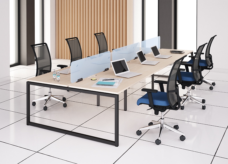 Nova O 212.4" Office 6-Desk Bench w/Metal