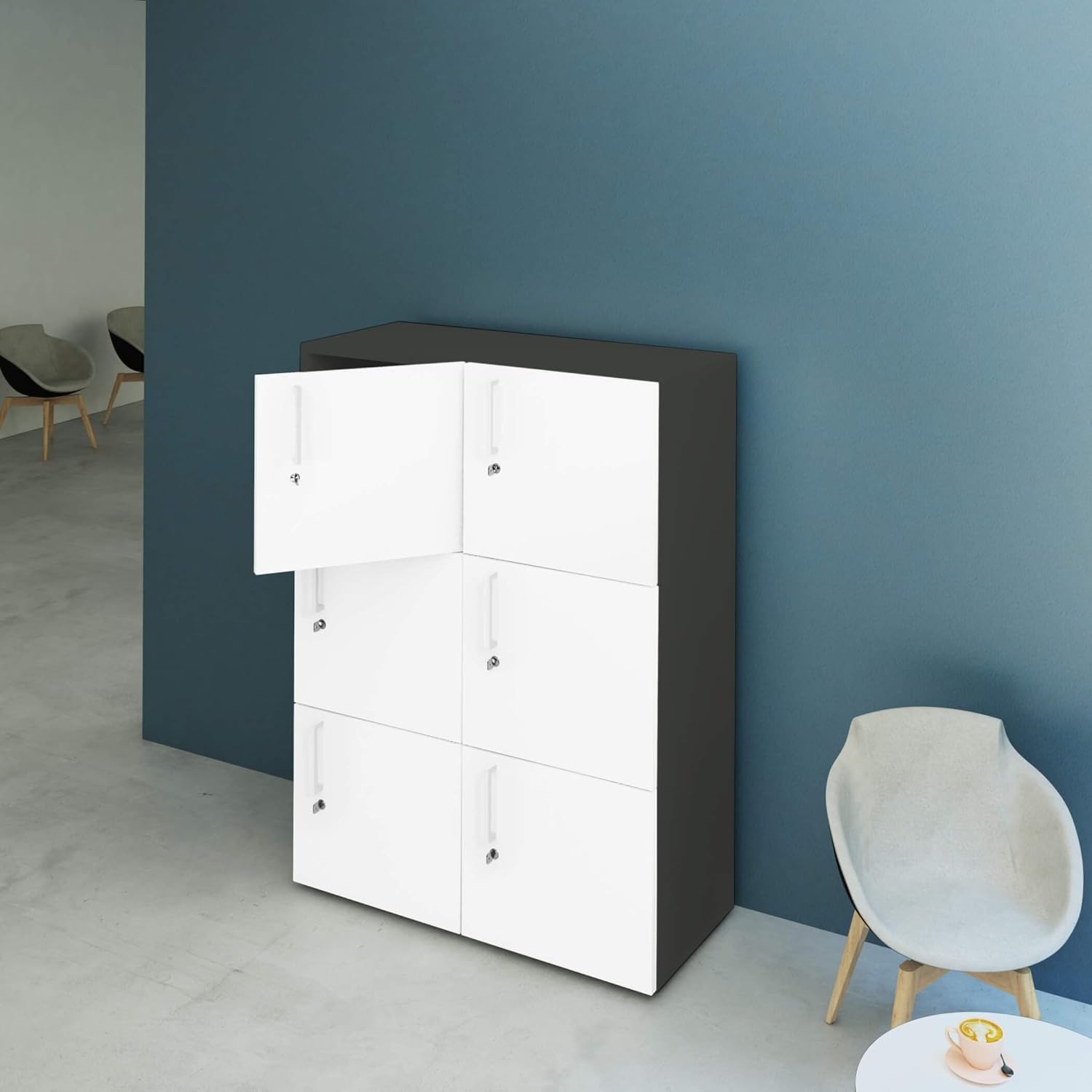 Nova White Door And Dark Grey Storage by NARBUTAS