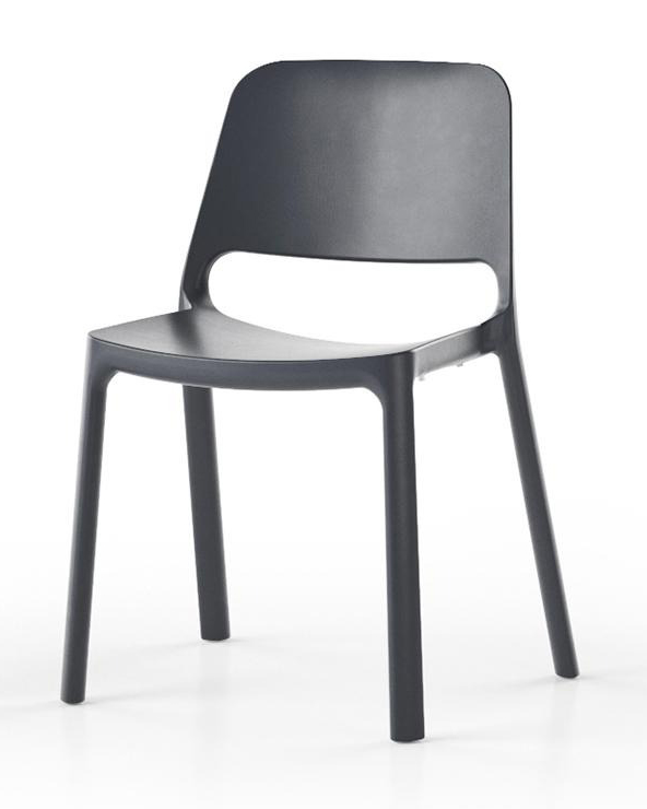 Polytone O Set of 4 Legs Plastic Chairs w/Transparent Soft Plastic Glides