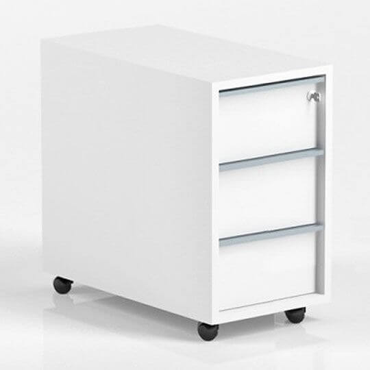 Nova W11.7" Mobile White Pedestal by NARBUTAS
