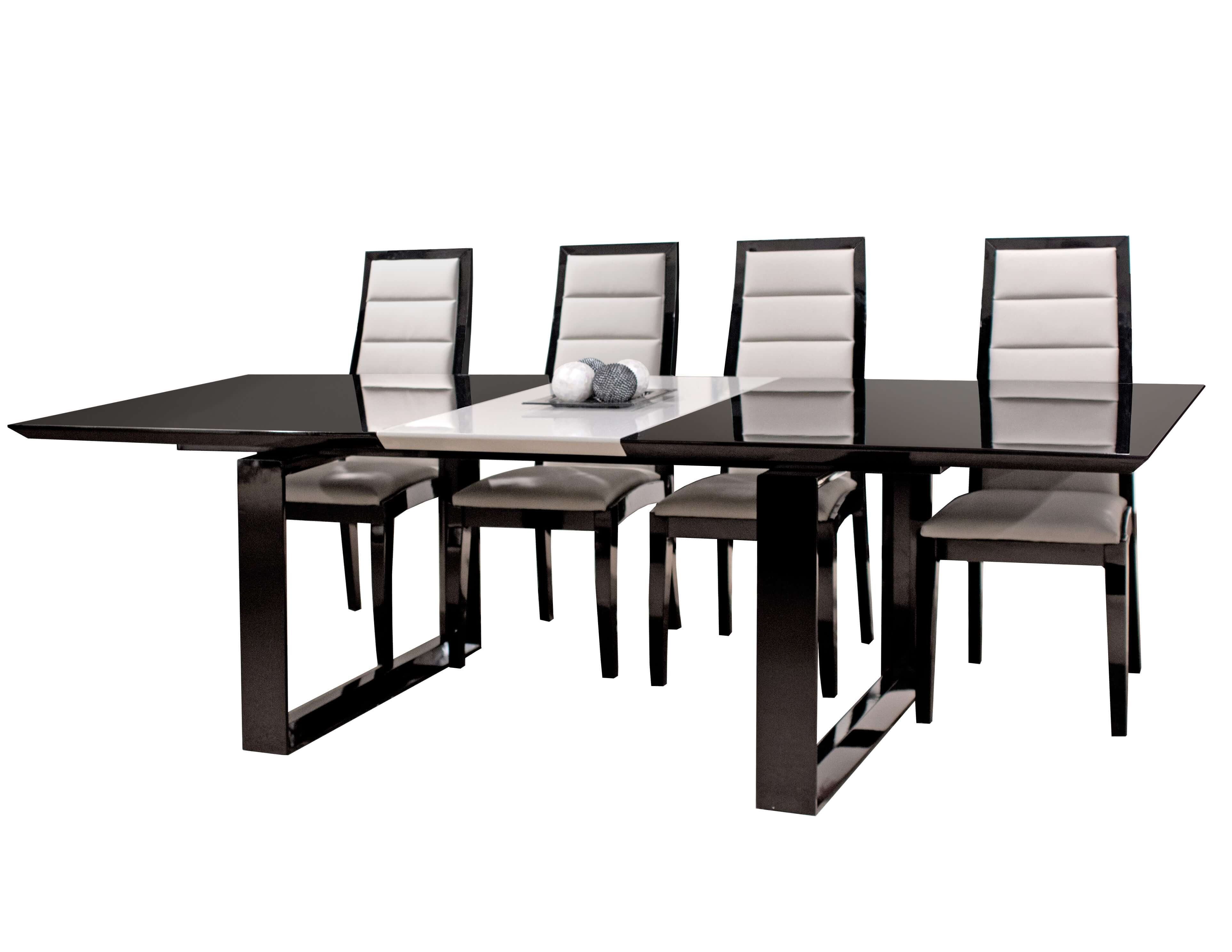 Natalia Lacquer/Leather Dining Room Set by Sharelle Furnishings
