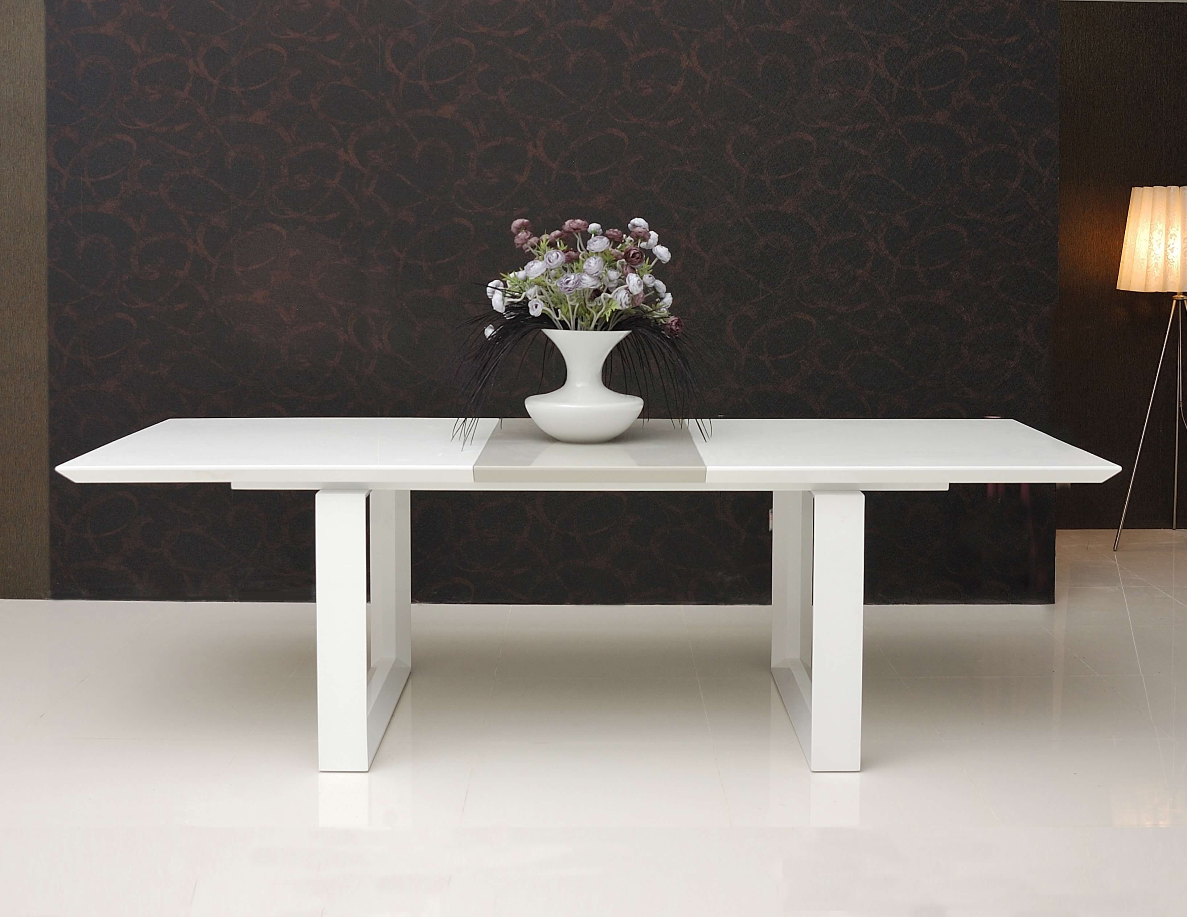 Natalia Lacquer/Leather Dining Room Set by Sharelle Furnishings