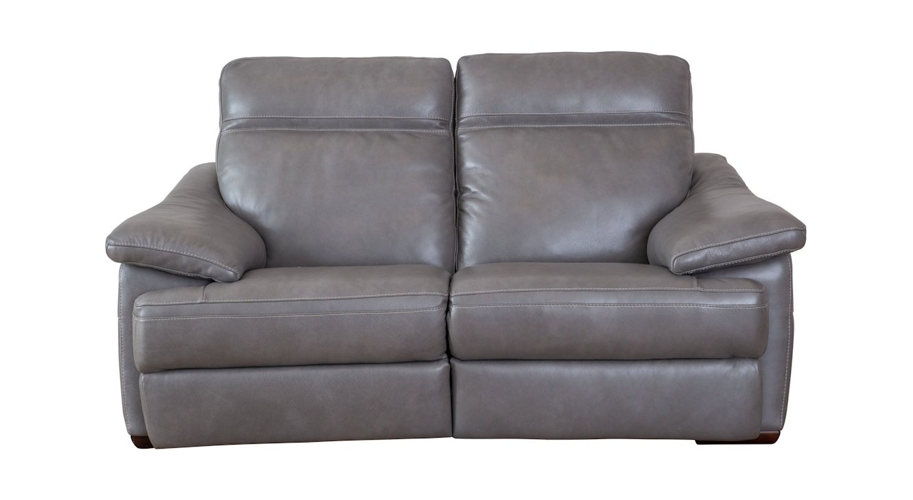 Pazienza Leather Power Reclining Loveseat w/Adjustable Headrest & Lumbar Support
