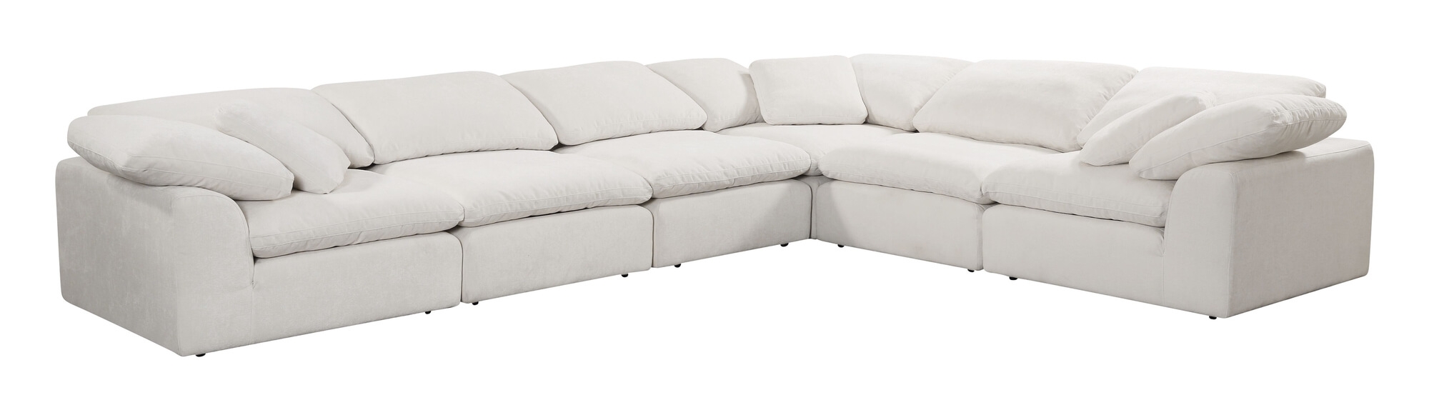 Naveen Modular Fabric L-Shaped Sectional Sofa