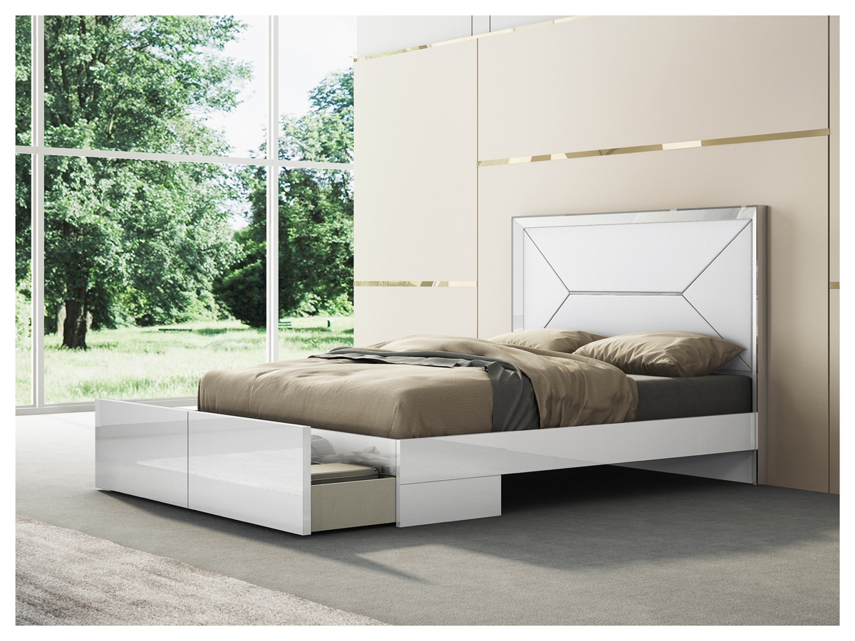 Navi Faux Leather Queen Size Bed