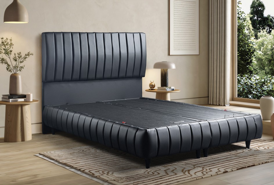 Nirvana PU Panel Storage King Size Bed