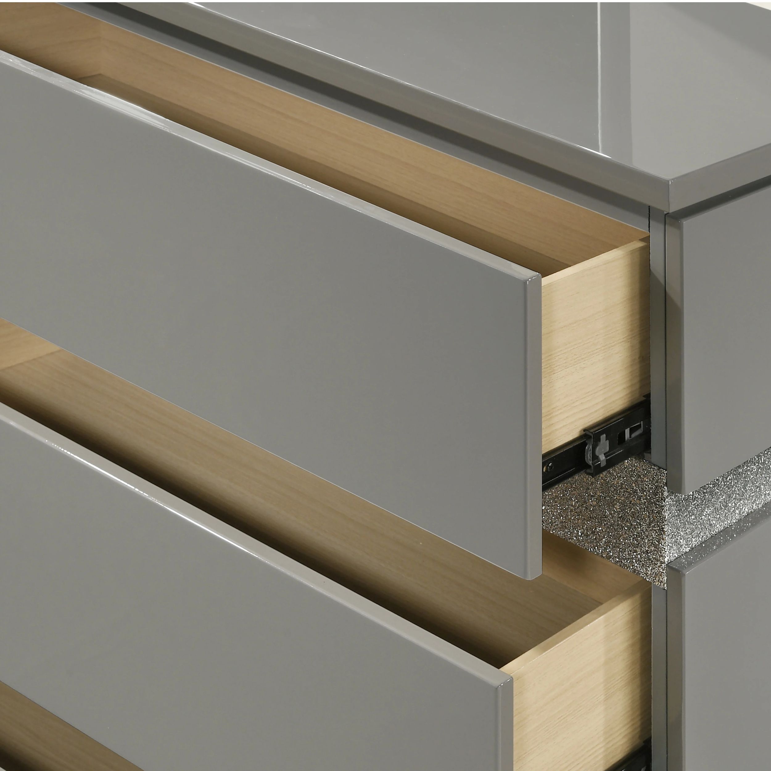 SM Paradox Gloss Laminate Double Dresser w/2 Drawers