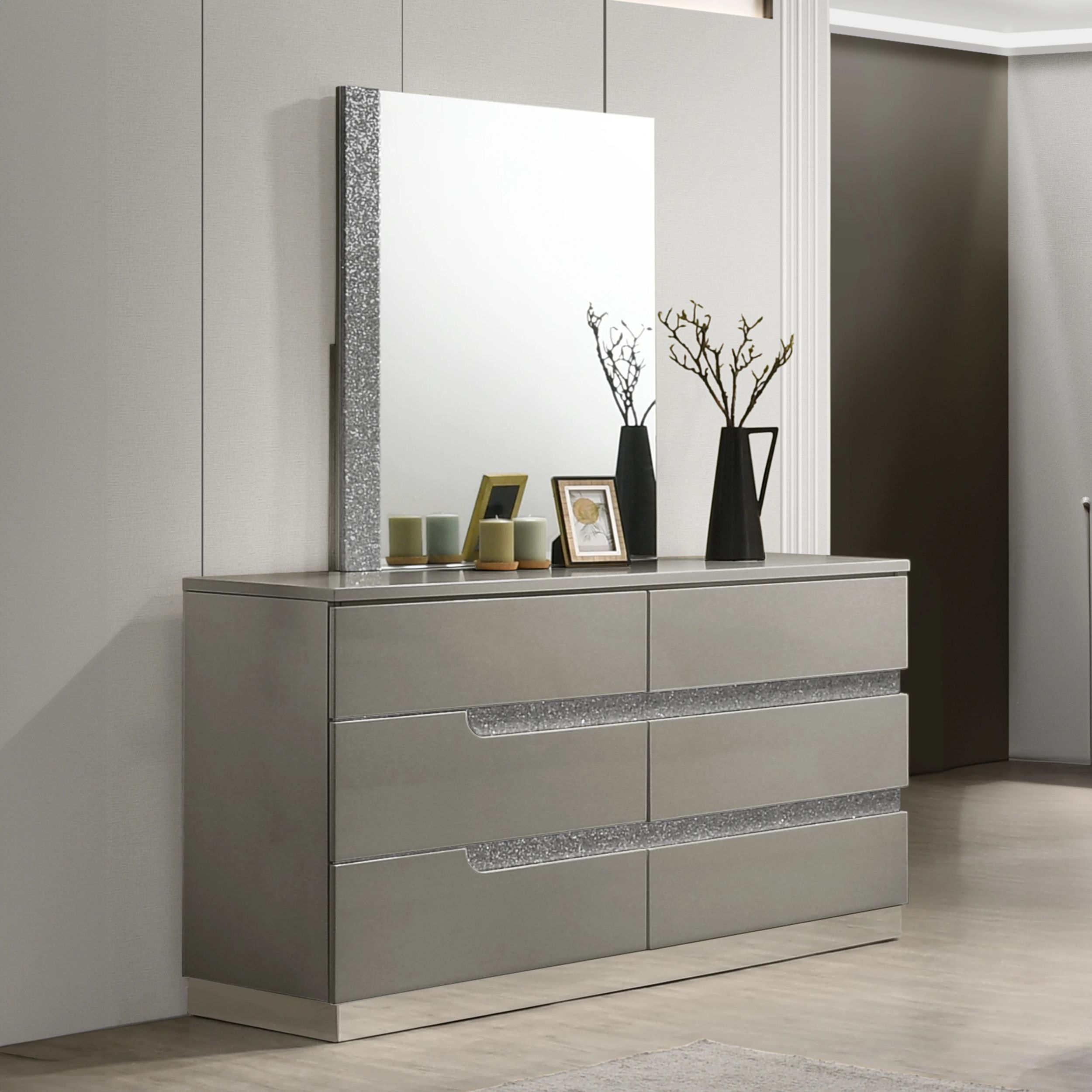 Contemporary Paradox 6 Drawer Dresser