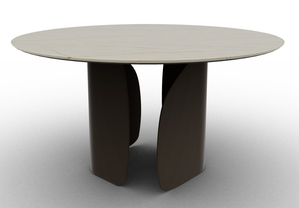 Twins Metal/Ceramic Round Dining Table
