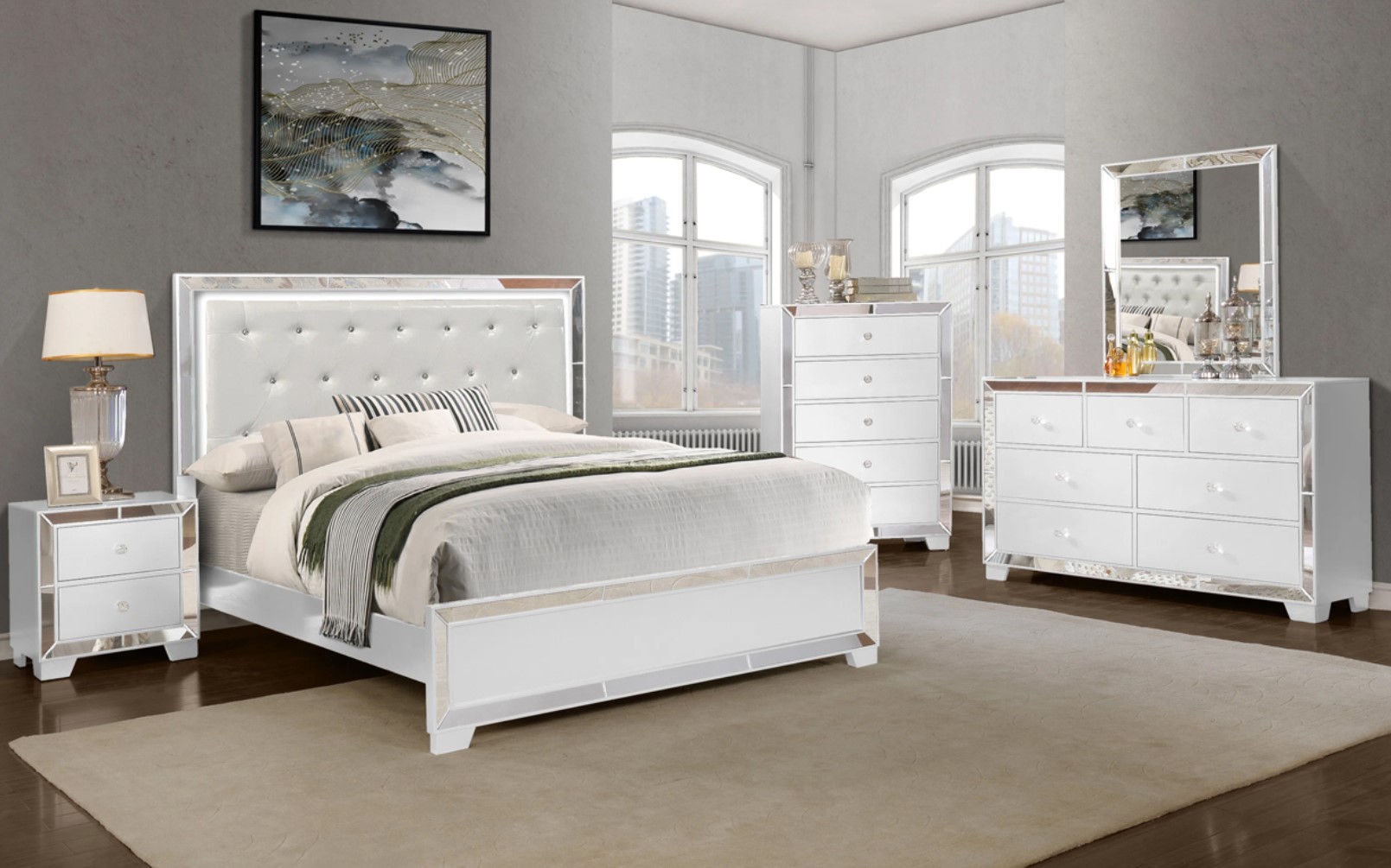 SM Nella Wood/Fabric Bed