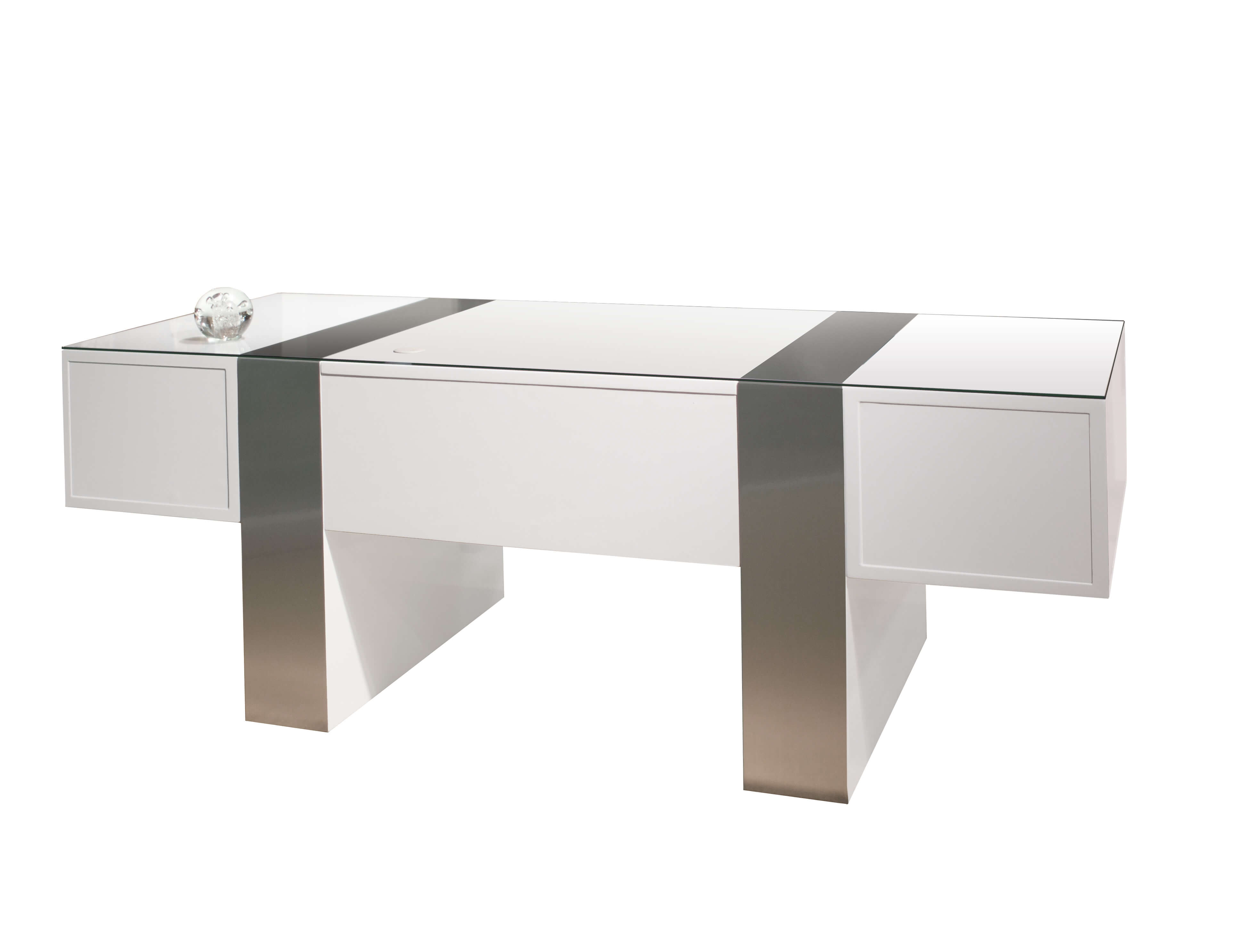 Nero Glass Desk by Sharelle Furnishings