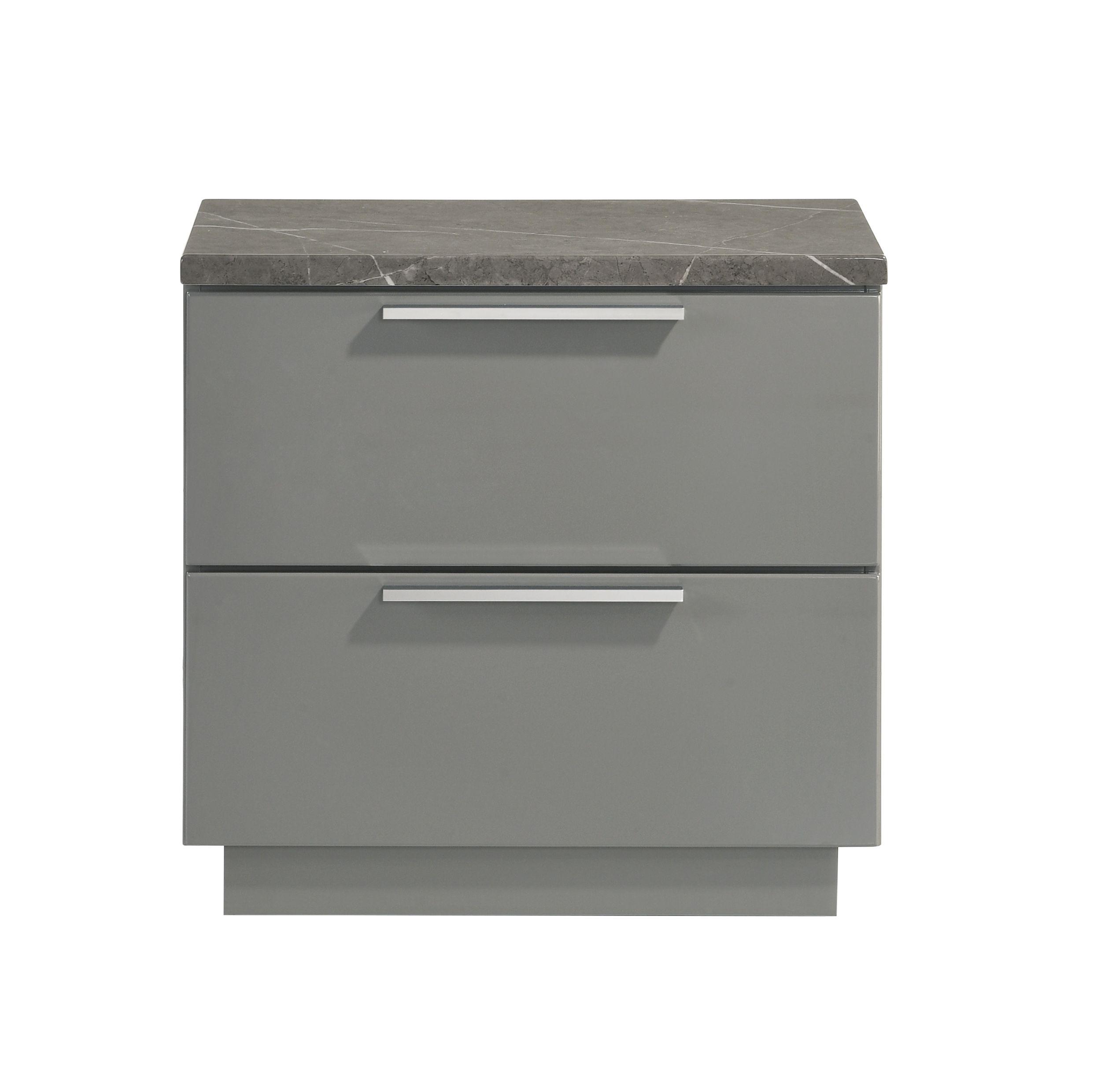 Elara Wood Nightstand w/2 Drawers