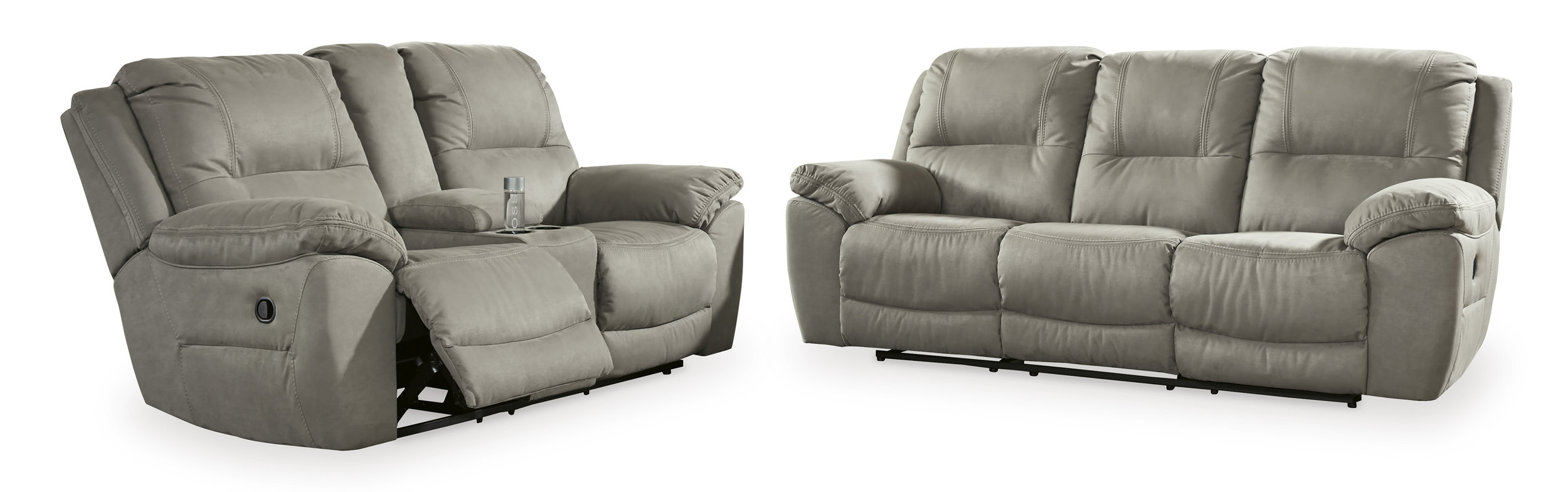 Next-Gen Gaucho Faux Nubuck Leather Reclining Living Room Set