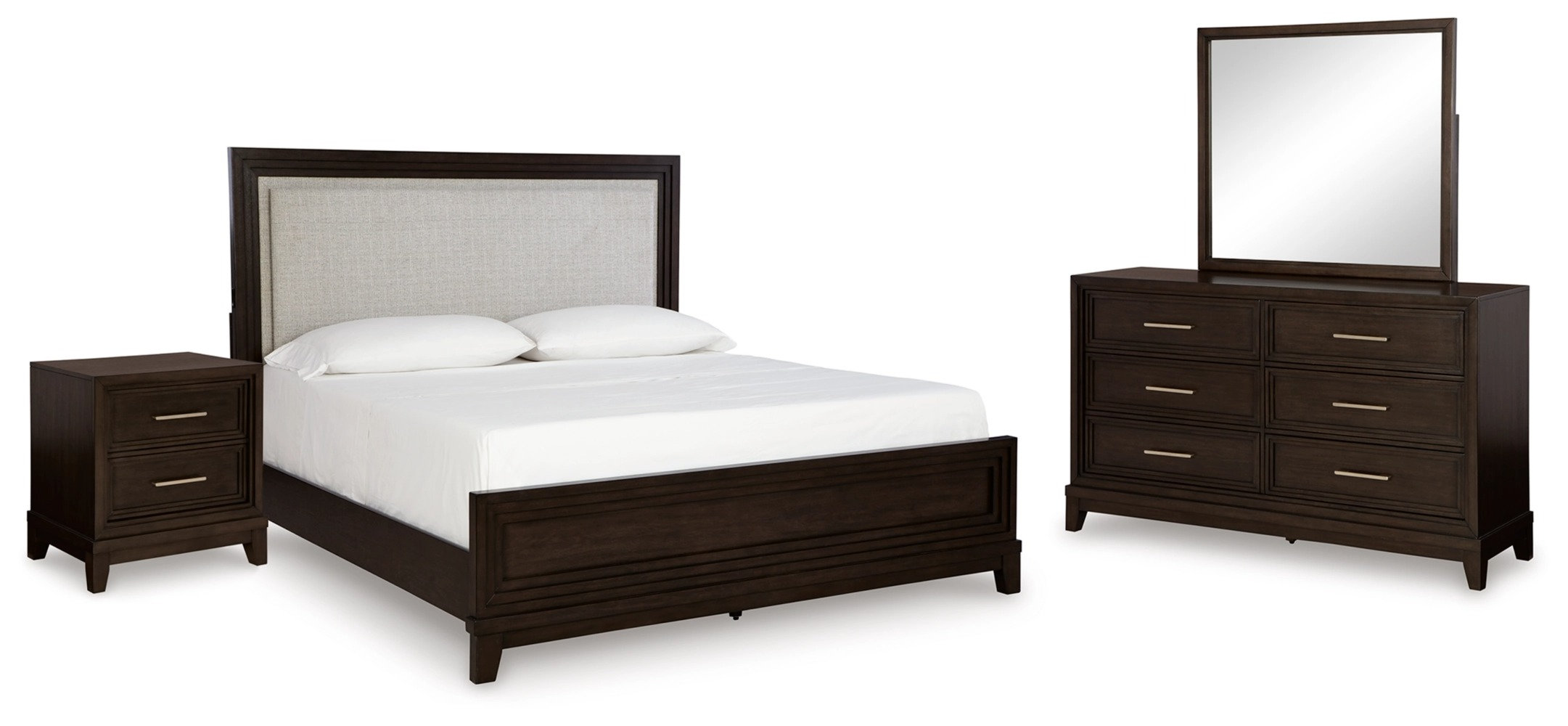 Neymorton Polyester/Wood Panel Bedroom Set