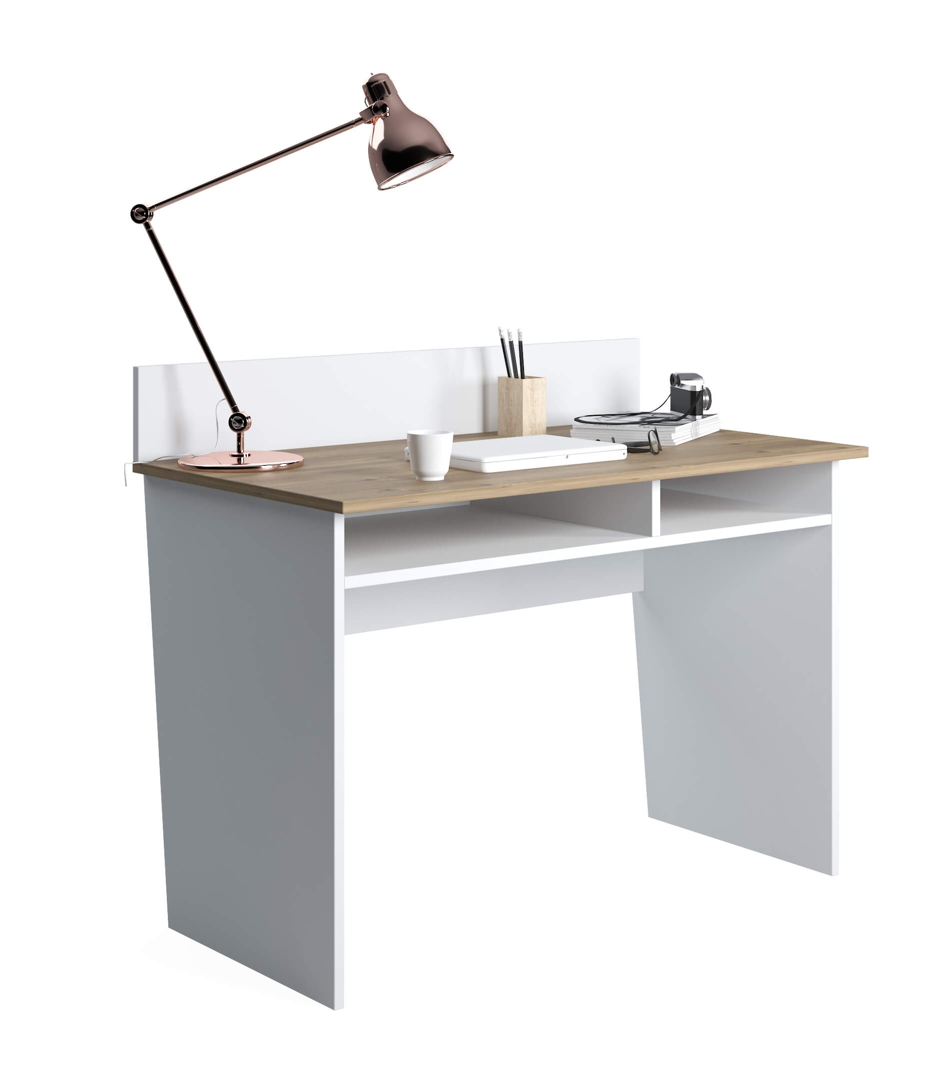 Nefi Office Desk Modern Contemporary with Storage