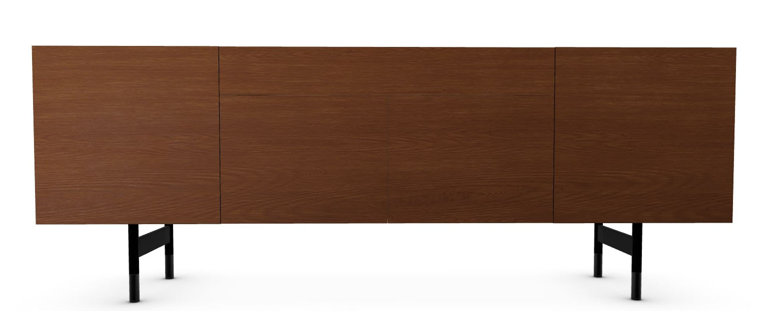 Horizon Ceramic/Wood/Metal Customizable Sideboard w/4 Doors & Drawer & Metal Feet