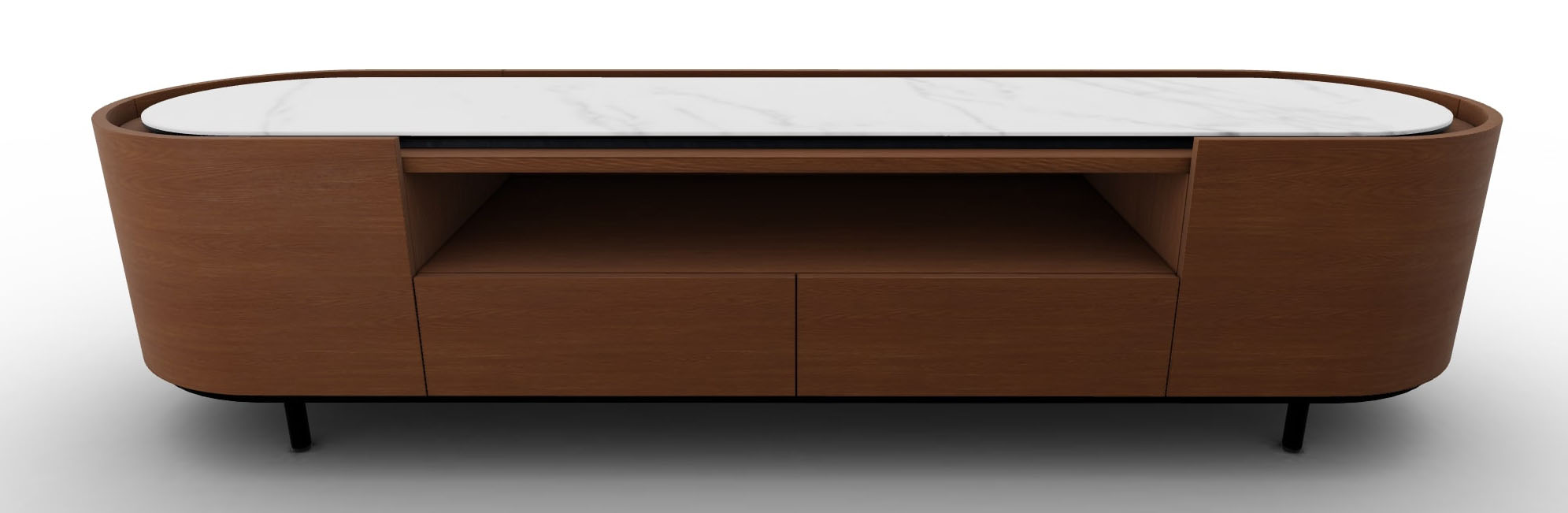 Lake Ceramic/Wood/Metal Customizable TV Stand w/2 Door & Drawer & Metal Feet