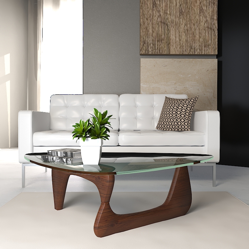Imperial Triangle Glass Coffee Table
