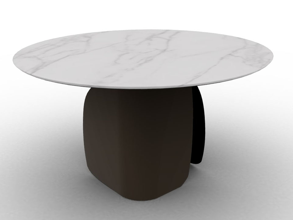 Twins Metal/Ceramic Round Dining Table