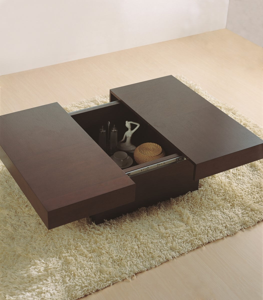 Nile Rectangular Oak Veneer Storage Coffee Table