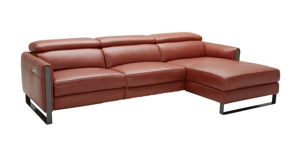 Nina Premium Leather Reclining Right Hand Facing Sectional