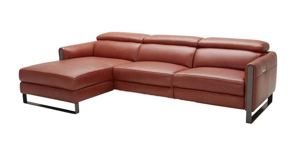 Nina Premium Leather Reclining Left Hand Facing Sectional