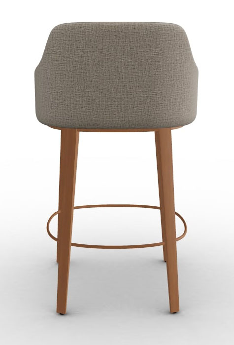Adel Fabric/Wood Customizable Counter Stool