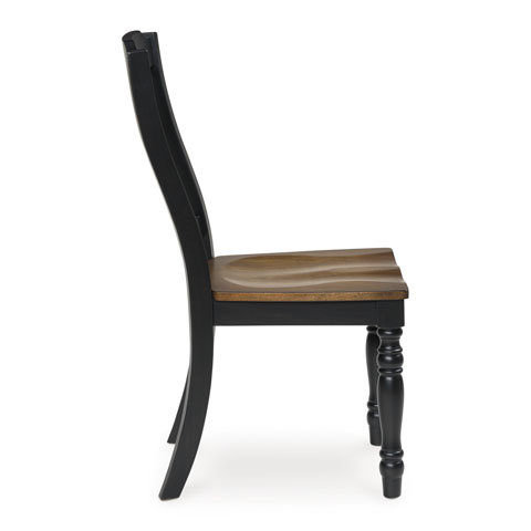 Clorazi Oval Butterfly Extendable Dining Room Set | Black & Brown