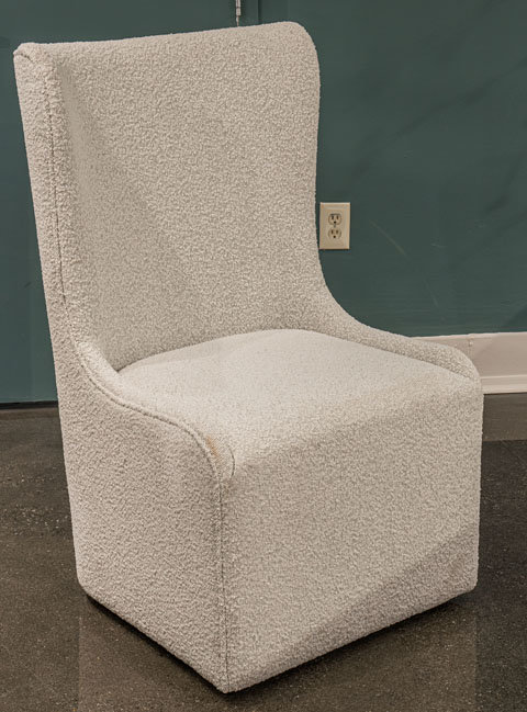 Radkin Wing-Back Dining Side Chair | Burnished Brown Wood
